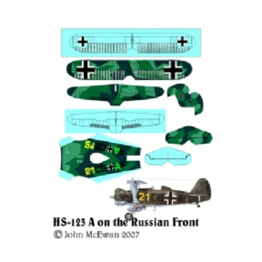 

Набор декалей HS-123 — Русский фронт (1:144), Decals - Spanish Civil War (Reviresco)
