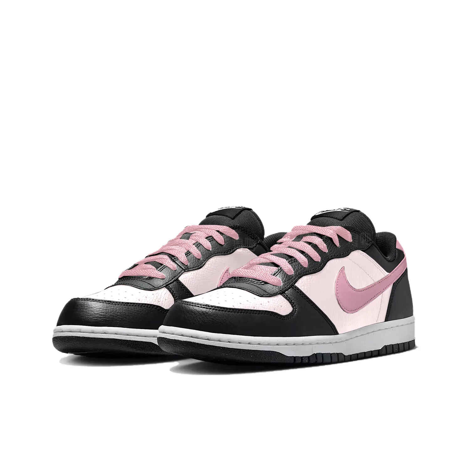 Nike Big Lunar Post, Strawberry Berry Coverage Low top Skateboard Shoes, мужские, черный и розовый — фото 4