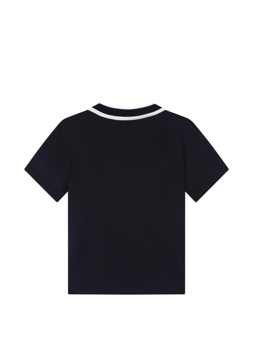 Футболка с воротником и логотипом Emporio Armani Kids, синий — фото 2