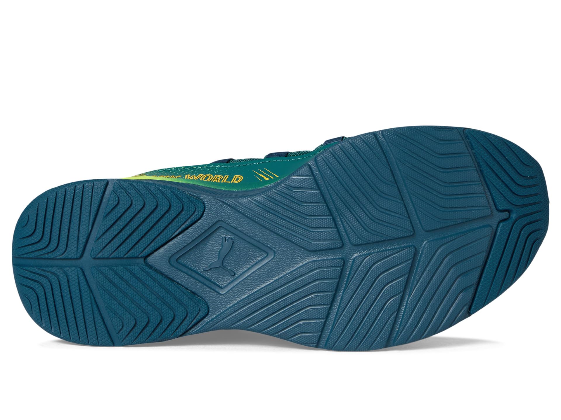 Кроссовки PUMA Kids Softride One4All Jurassic World Slip-On Shoes, цвет Yellow Alert/Ocean Tropic/Pel? Yellow — фото 3