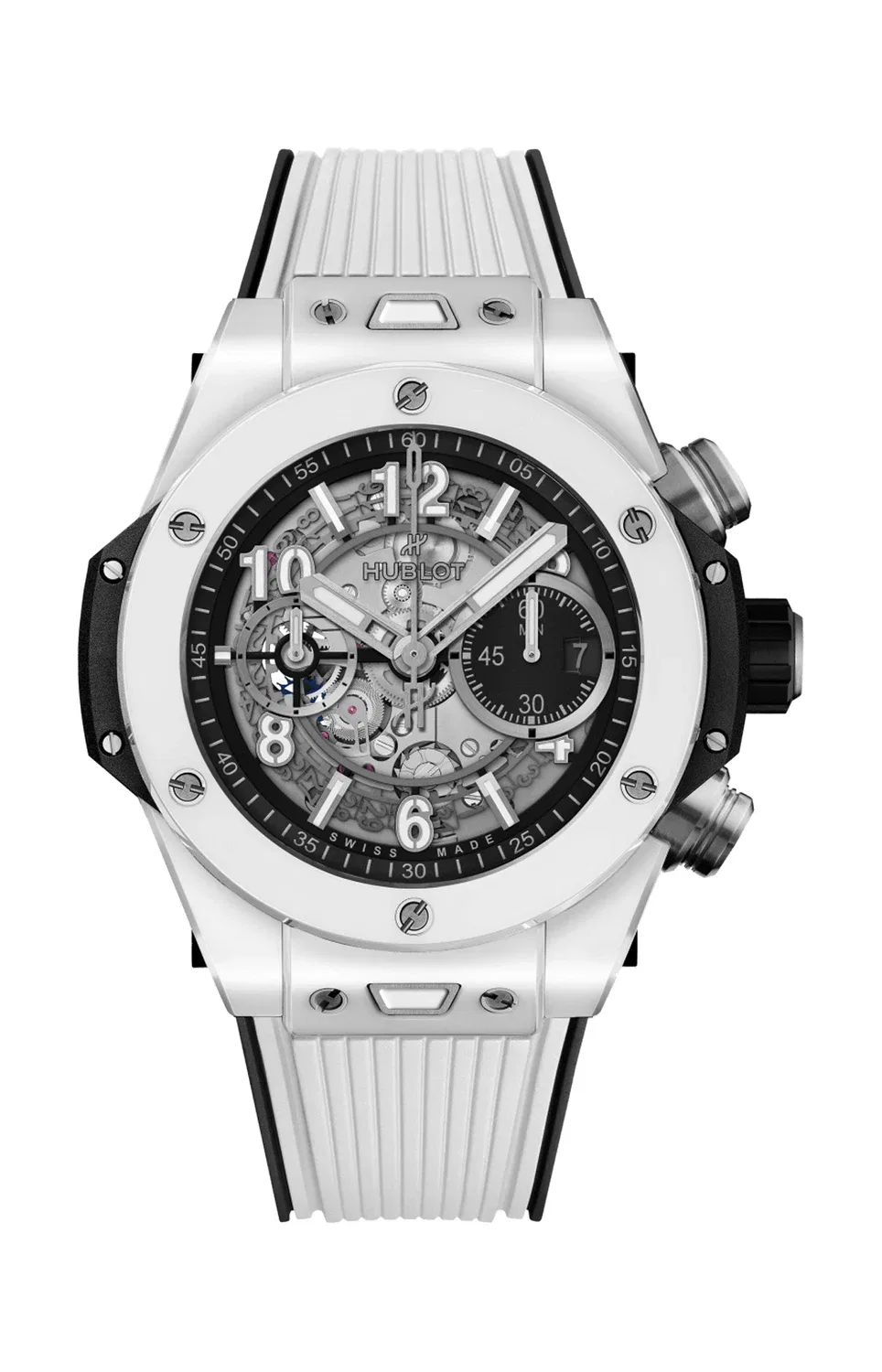 Биг Бэнг Уникo Белая Керамика 44 мм - 421.HX.1170.RX HUBLOT, серебряный