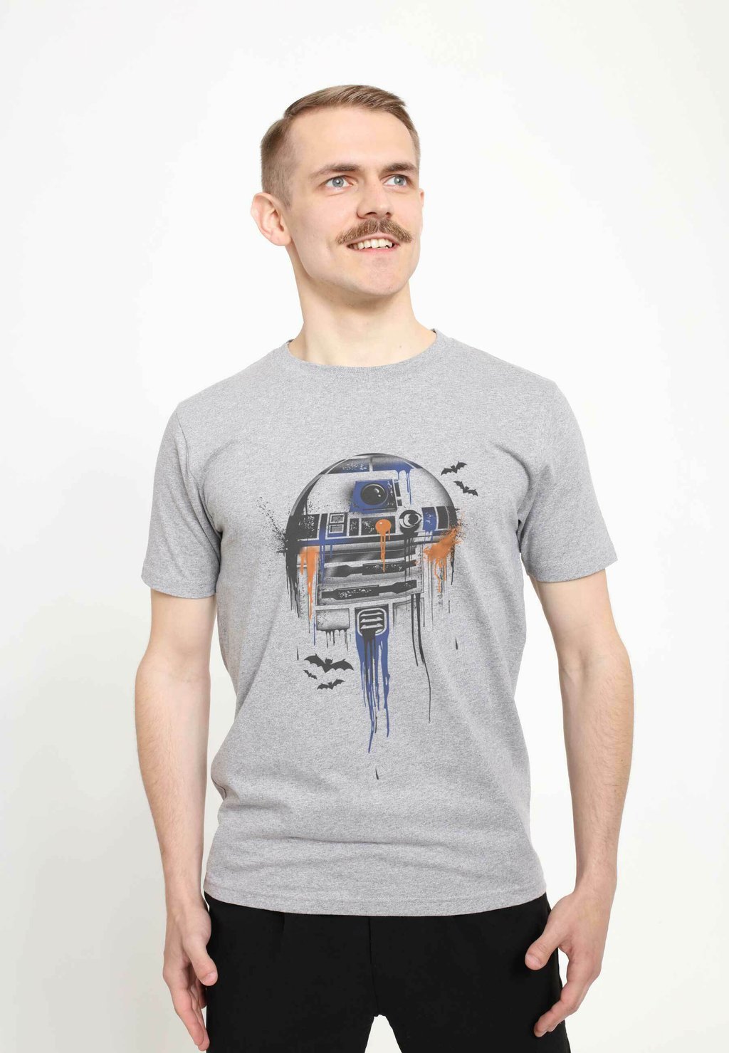 

Футболка с принтом STAR WARS: CLASSIC SPLATTER R2 UNISEX Star Wars, серый