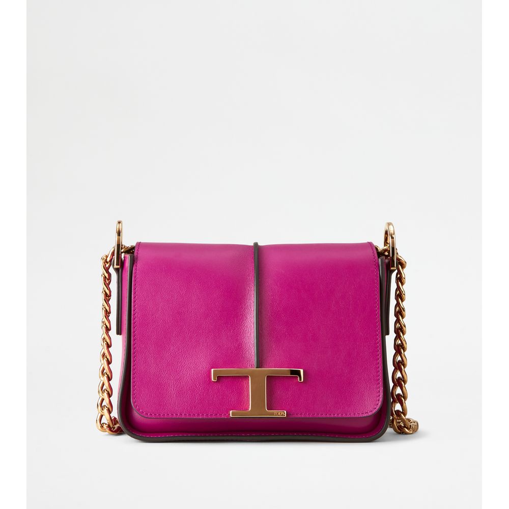 

Сумка через плечо T Timeless из кожи Mini TOD's, розовый