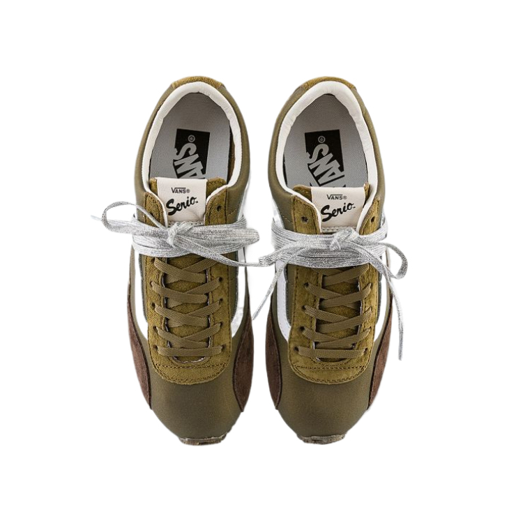 Лоу-топ скейтборд кроссовки Unisex Vans, оливково-зеленый — фото 4