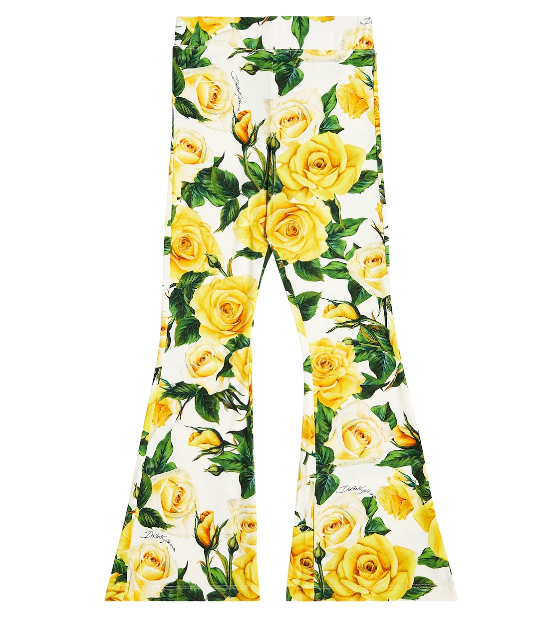 

Спортивные брюки из цветочного джерси Dolce&Gabbana Kids, Rose Gialle Fdo Bco