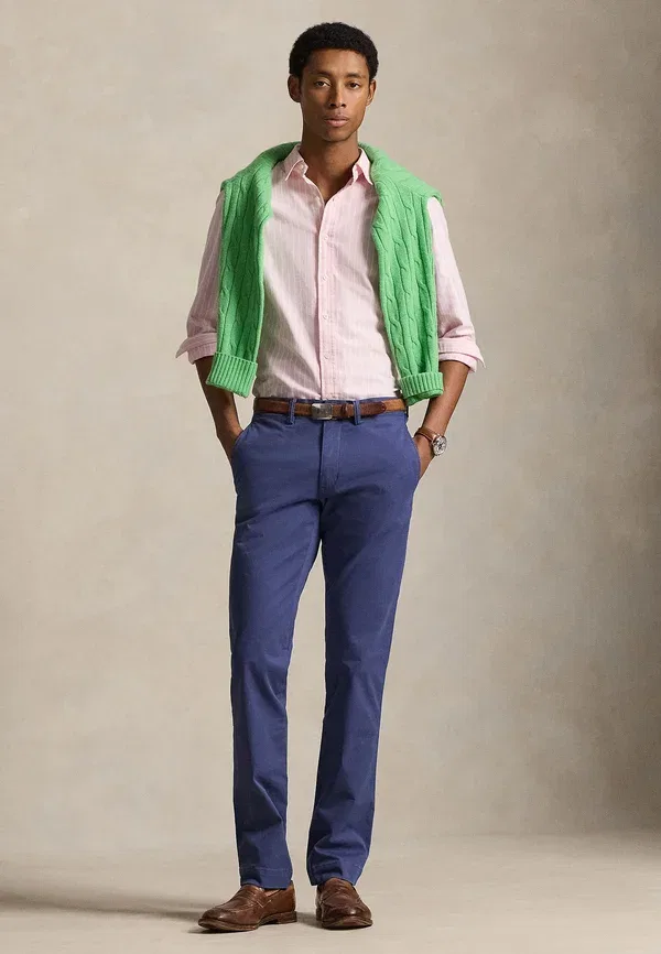 Брюки чинос Bedford stretch slim fit Polo Ralph Lauren, светло-синий — фото 2