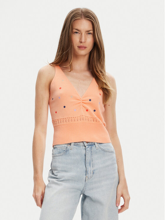 

Топ regular fit 10C1EH01A United Colors Of Benetton, оранжевый