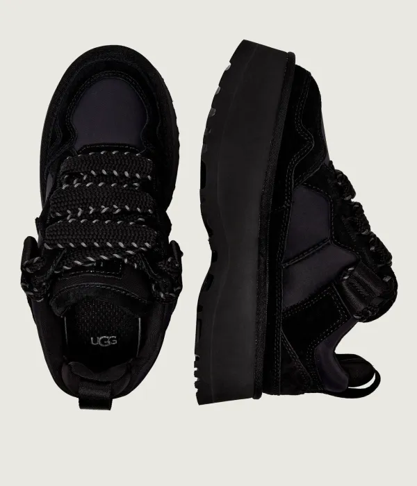 Кожаные кроссовки с астромелем Ugg, черный — фото 3