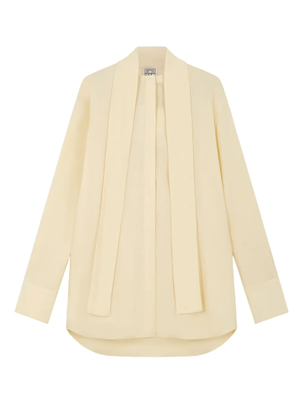 

Рубашка с деталями лавальер Toteme, нейтральный