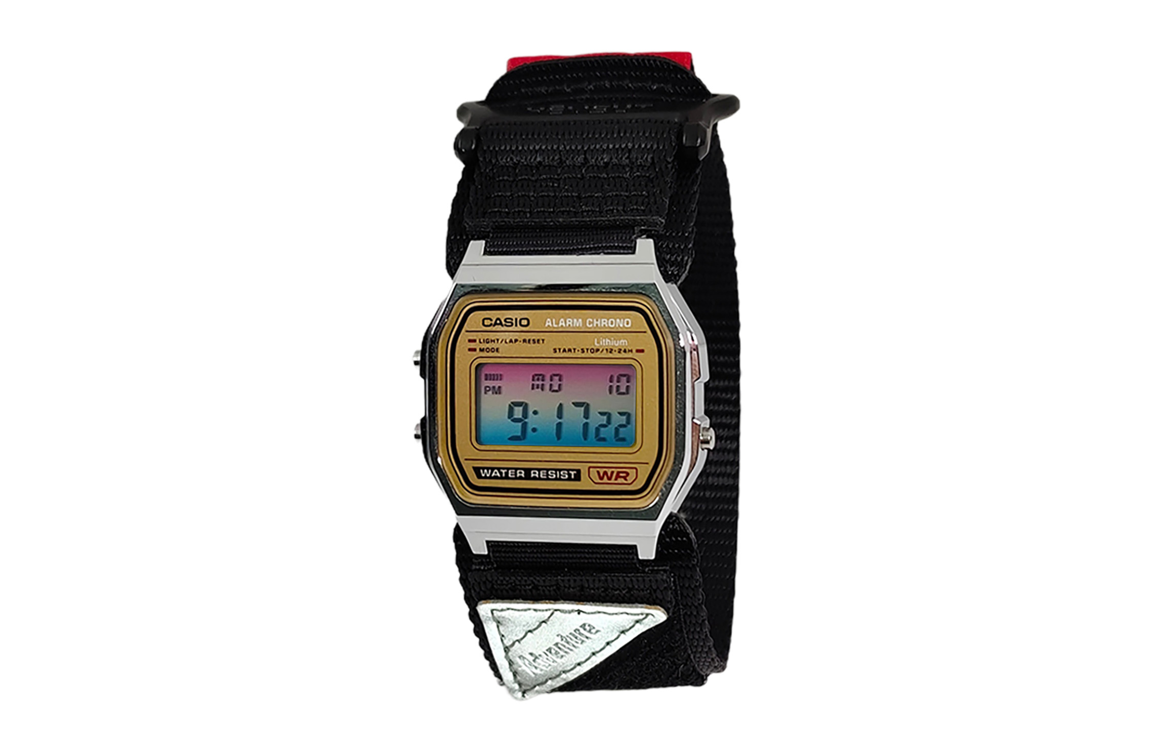 

CASIO Ретрофит серия электронный механизм нейлоновый ремешок часы мужские gold циферблат