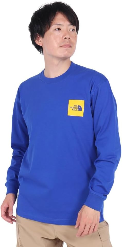 

Футболка с квадратным логотипом THE NORTH FACE, с длинным рукавом, фасонная и сшитая, синий