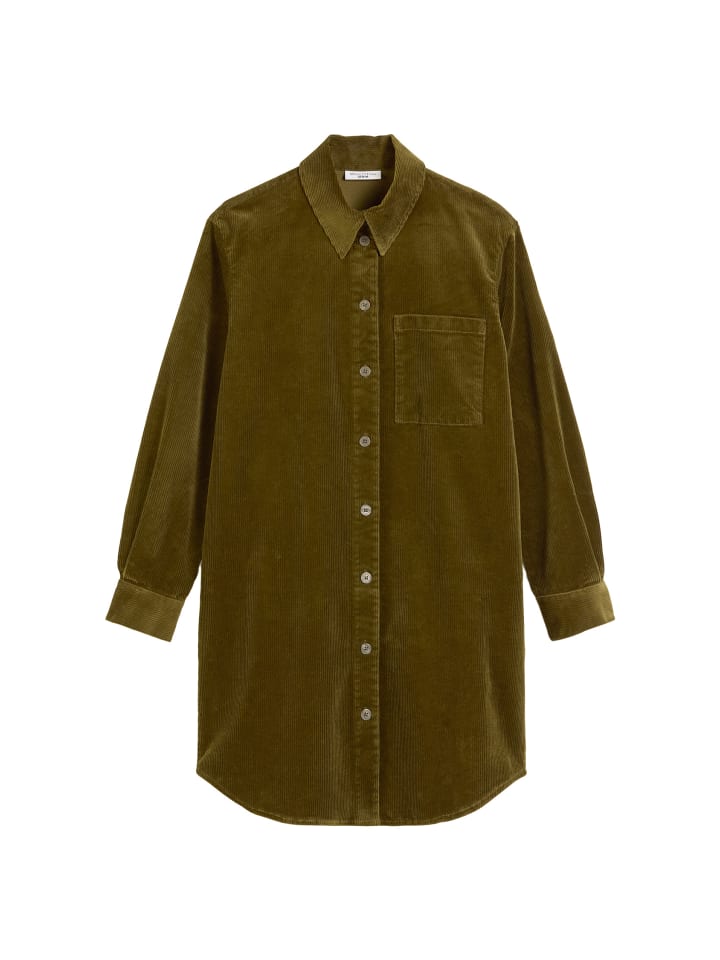 

Marc O'Polo DENIM Вельветовое платье-рубашка свободного кроя в цвете «Полированные бревна»