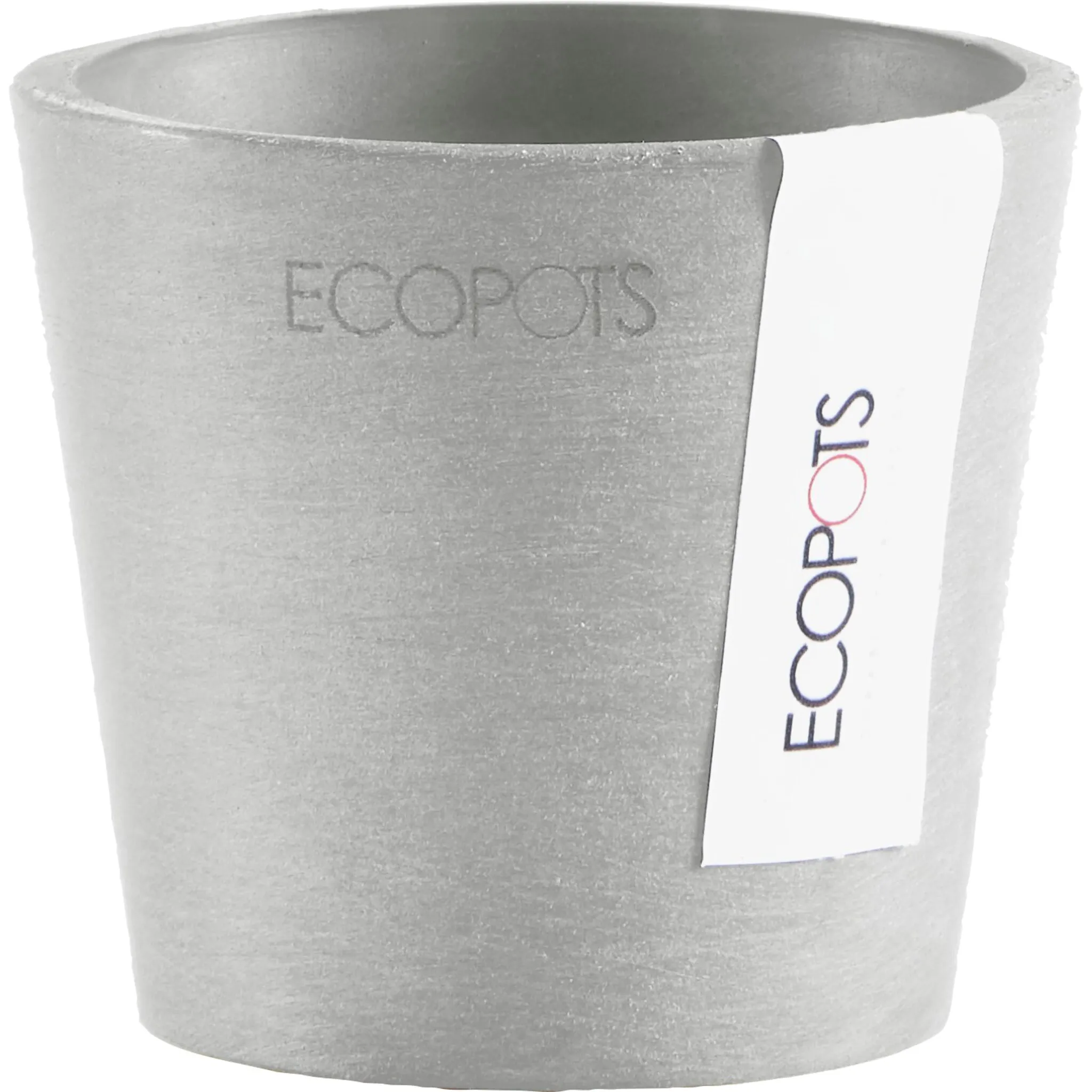 

Цветочный горшок ECOPOTS «AMSTERDAM Mini White Grey», ШxГxВ: 8x8x7 см, белый/серый