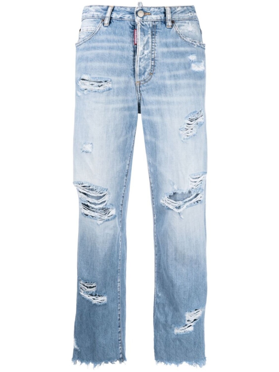 

DSQUARED2 прямые джинсы с эффектом потертости, синий