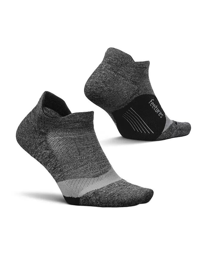 

Носки мужские Elite Light Cushion No Show Tab - Носки для бега для мужчин и женщин - Спортивные компрессионные носки - Влагоотводящие - Маленькие Feetures, серый