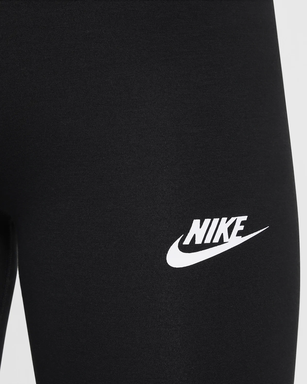 Девчачьи леггинсы Nike Sportswear Classic с высокой посадкой, Black/White — фото 3