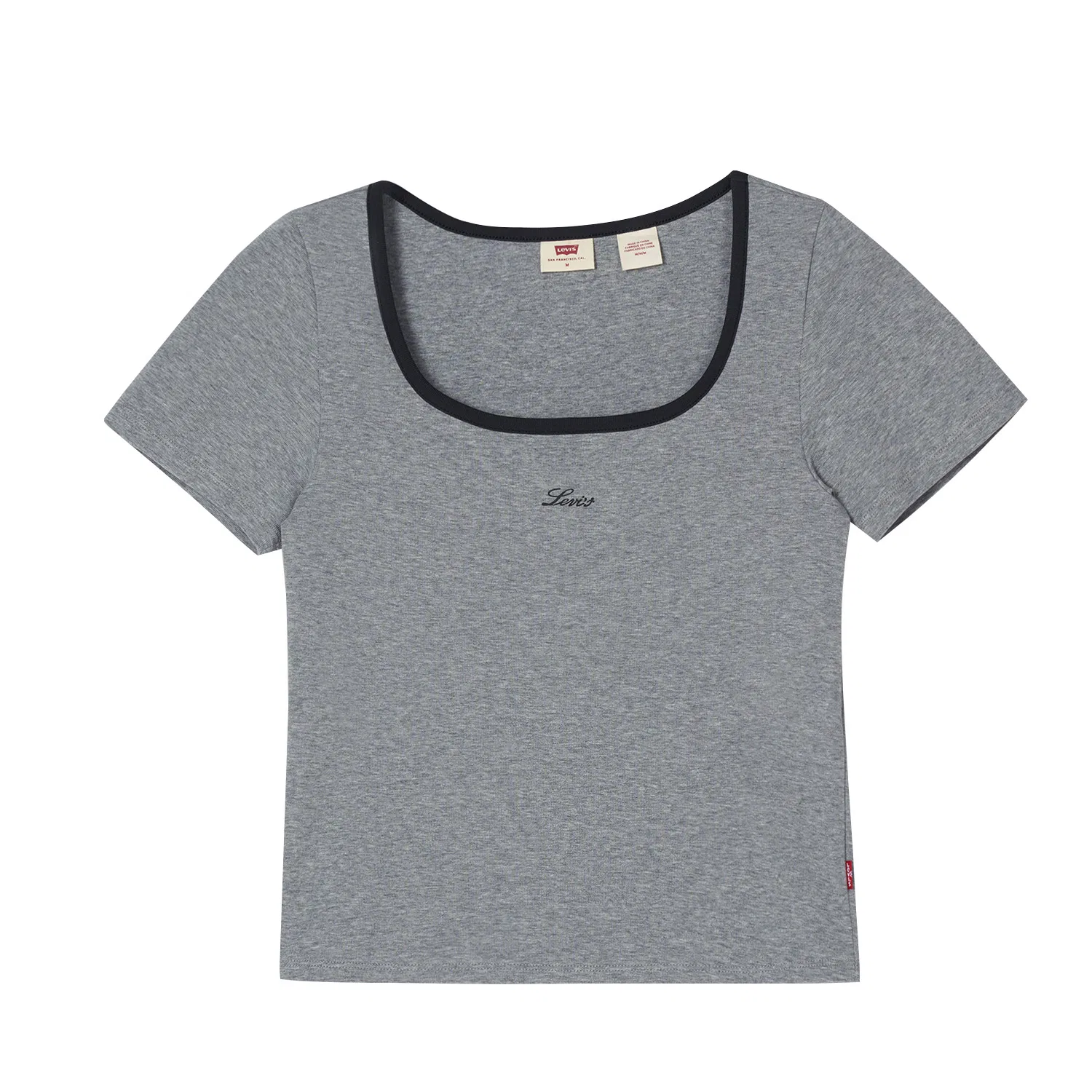 Футболка женская серая crew neck Levis, Gray
