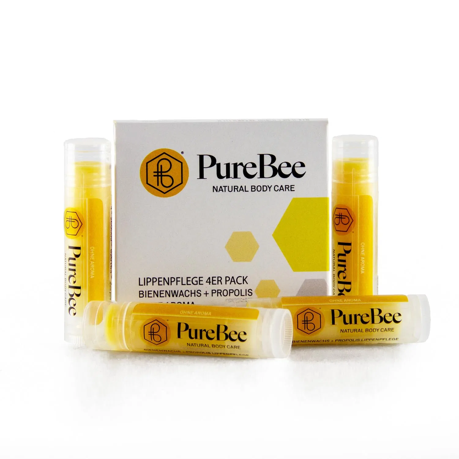 Бальзам для губ с пчелиным воском и прополисом PureBee без аромата Purebee