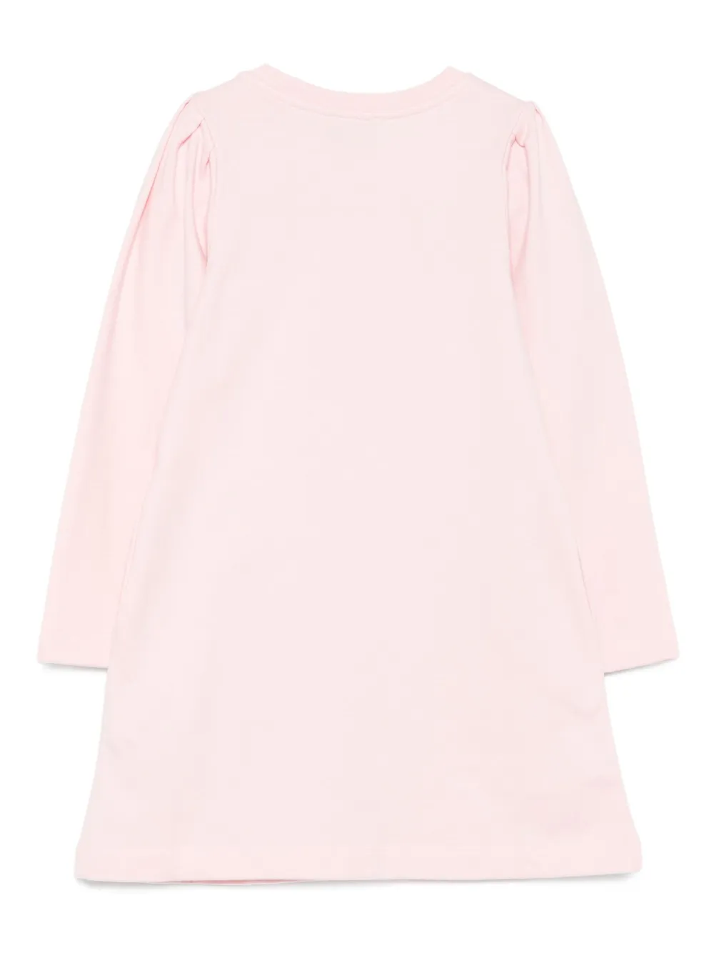 Платье с принтом Тедди и рукавами-буфами Moschino Kids, розовый — фото 2