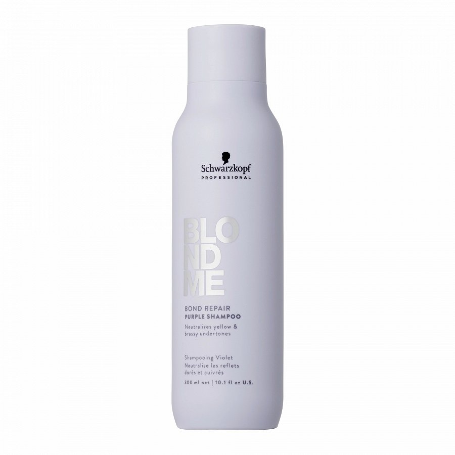 

Шампунь для волос, нейтрализующий желтизну blondme bond repair purple shampoo Schwarzkopf Professional, 300 мл