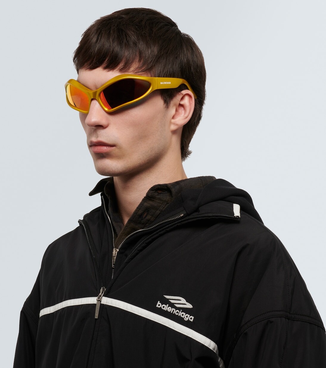 Солнцезащитные очки гавана Balenciaga, красный — фото 3