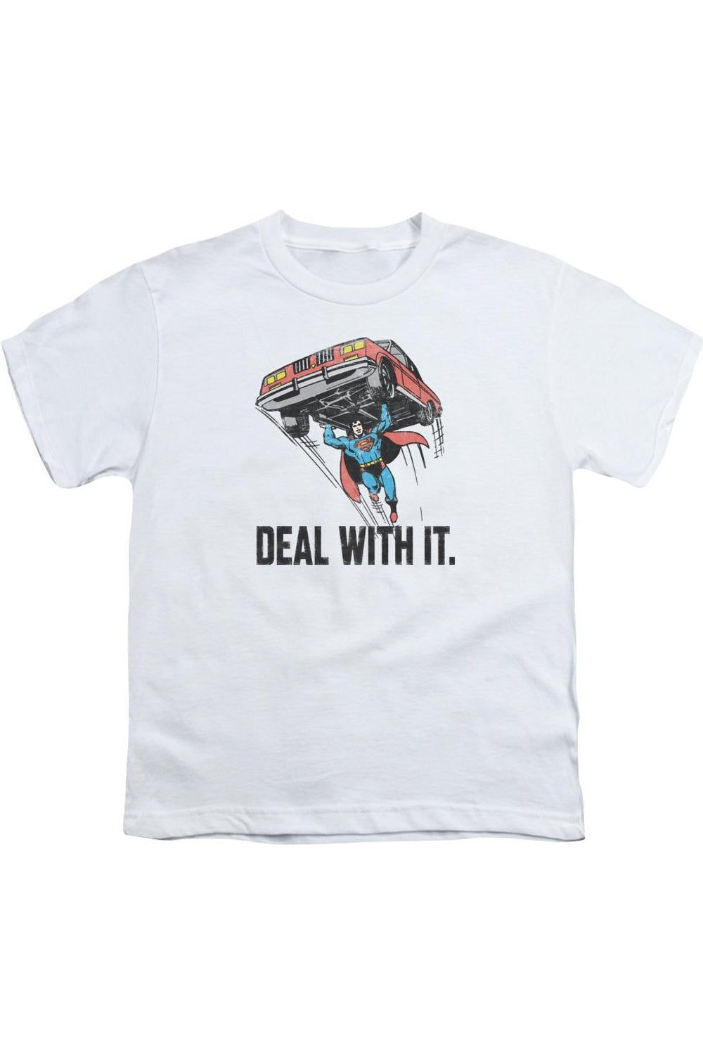

Футболка DC Comics "Deal With It" с коротким рукавом для детей Gildan, белый
