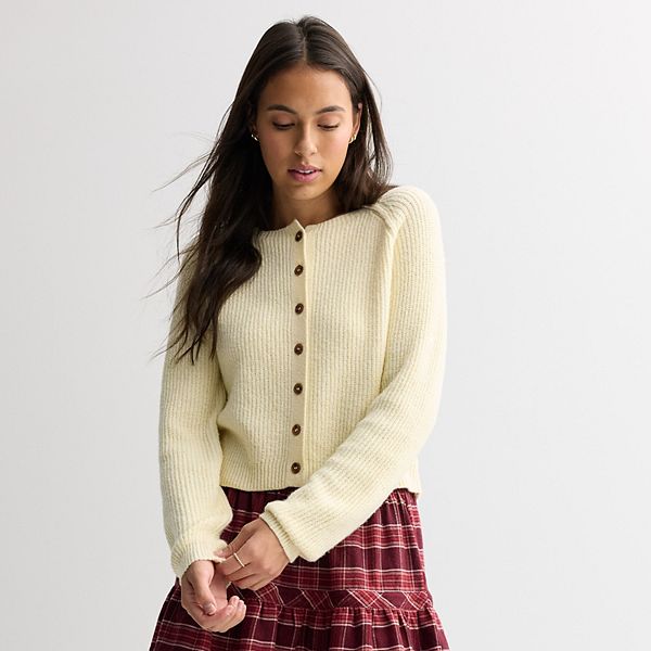 

Кардиган с длинным рукавом реглан для подростков Pink Republic, Buttercream