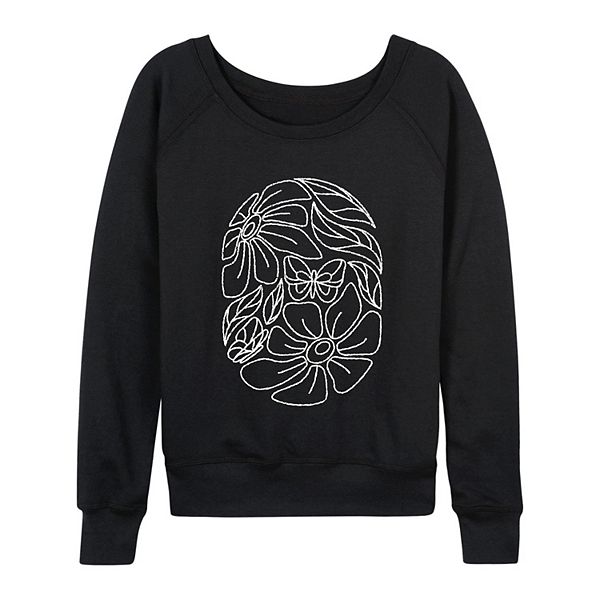 

Женская футболка с длинным рукавом овального кроя с цветочным принтом Licensed Character, Black, Черный, Женская футболка с длинным рукавом овального кроя с цветочным принтом Licensed Character, Black