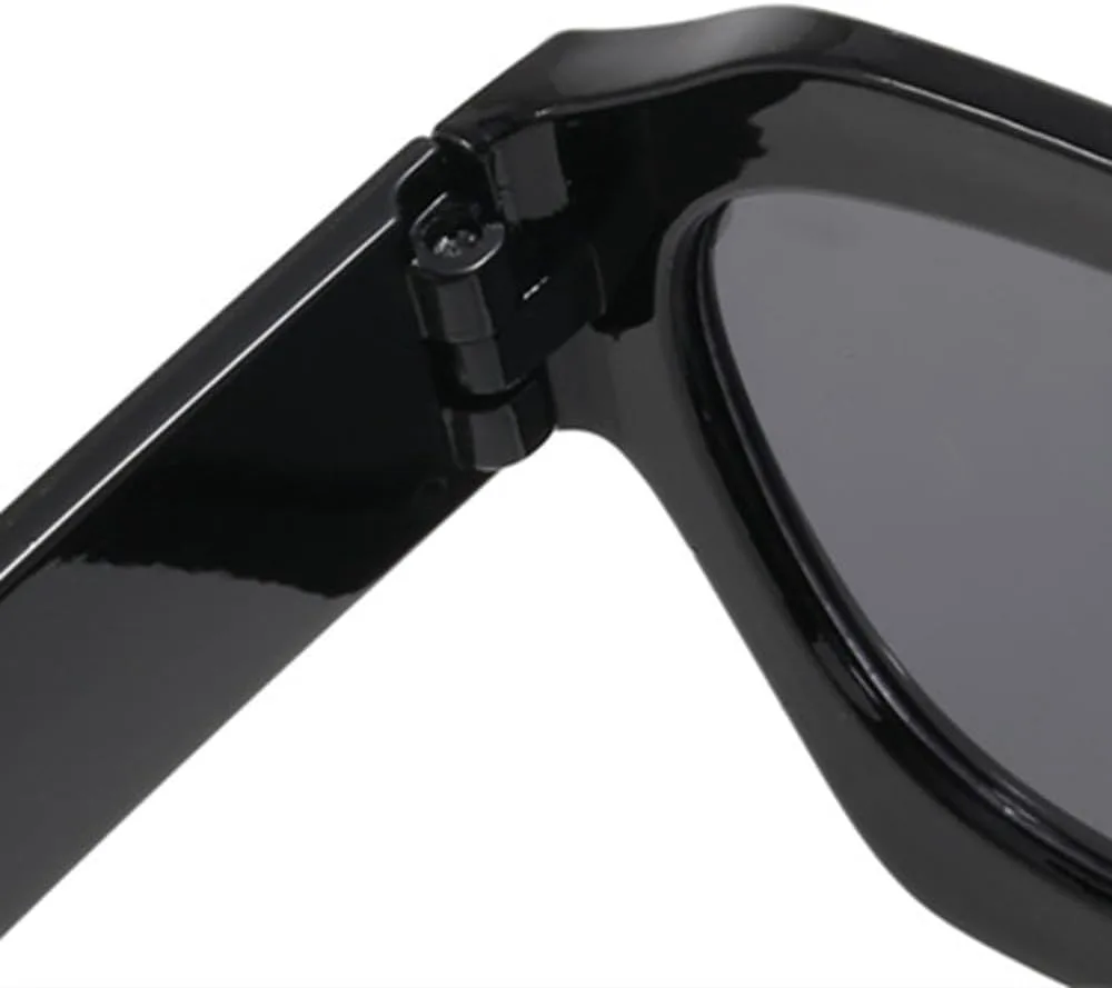 

LVTFCO Модные стильные солнцезащитные очки для женщин, прямоугольной формы, с защитой от УФ-излучения, для женщин, водителей и мужчин, цвет черный чай, Black Tea