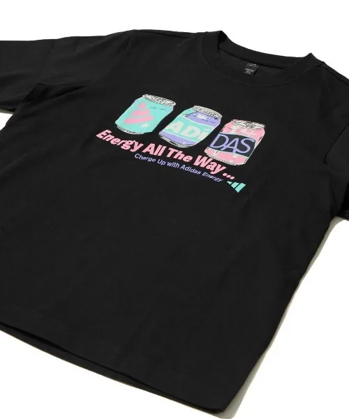 Детская футболка adidas Drink Graphic летняя с принтом чёрная — фото 4