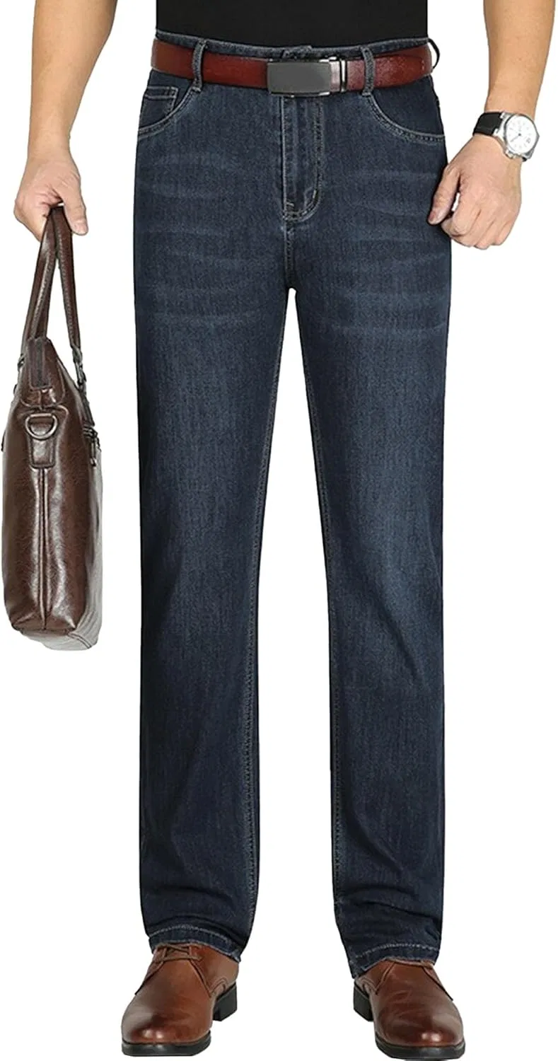 Джинсы прямые Slim Fit, Средний синий B2