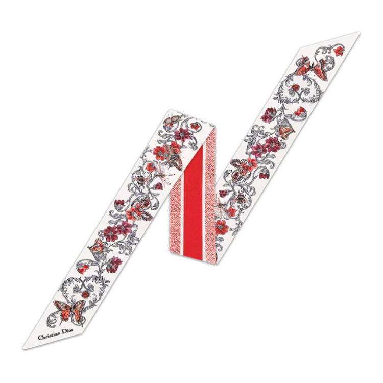 

DIOR Шёлковый шарф, Red