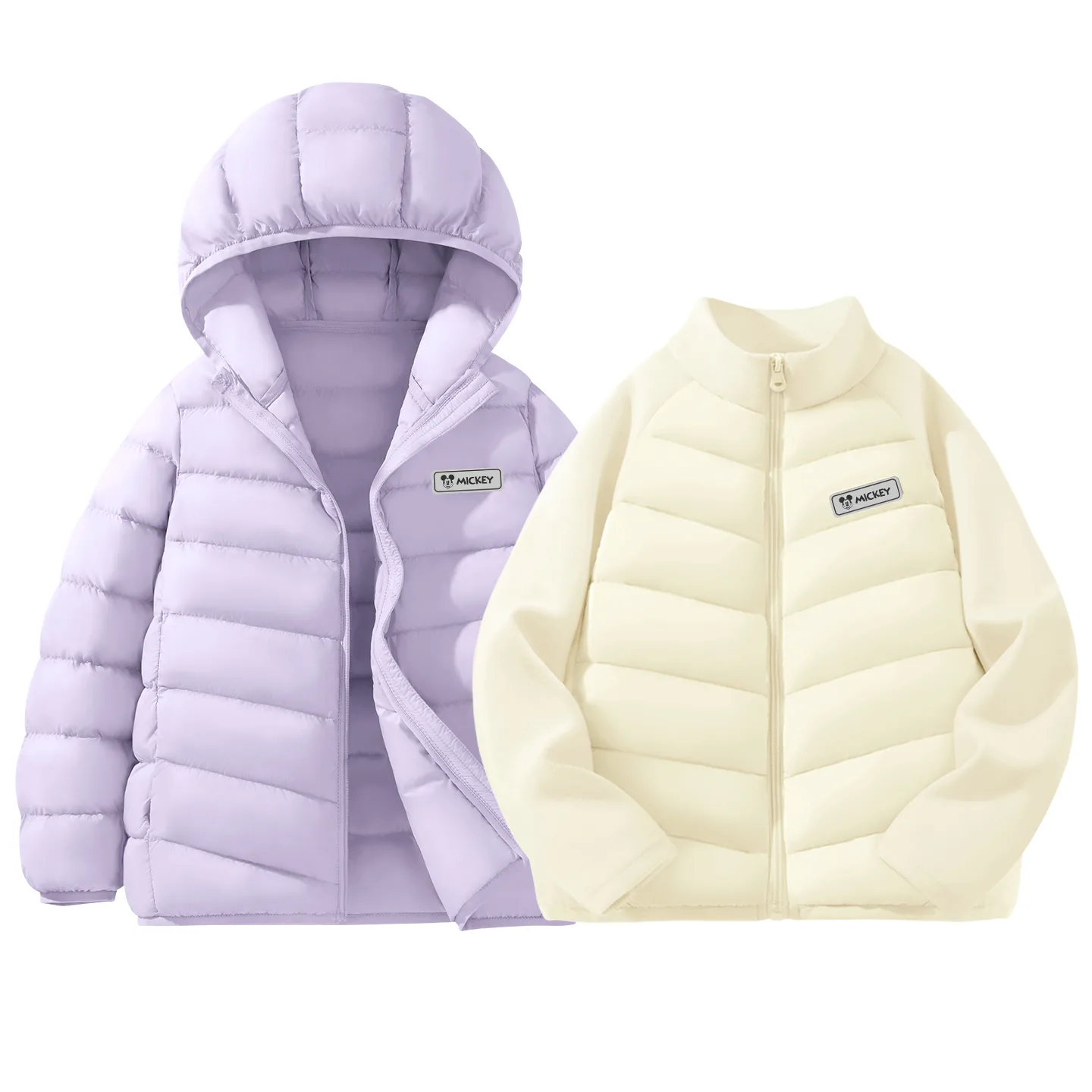 Детский спортивный комплект Casual Disney, [Thickened Thermal | 90 Fill Power White Duck Down]DiH Square Hook-and-Loop K Taro Purple+DiH Square Hook-and-Loop K Black — фото 4
