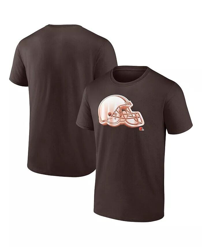 

Мужская коричневая футболка Cleveland Browns Chrome Dimension Fanatics