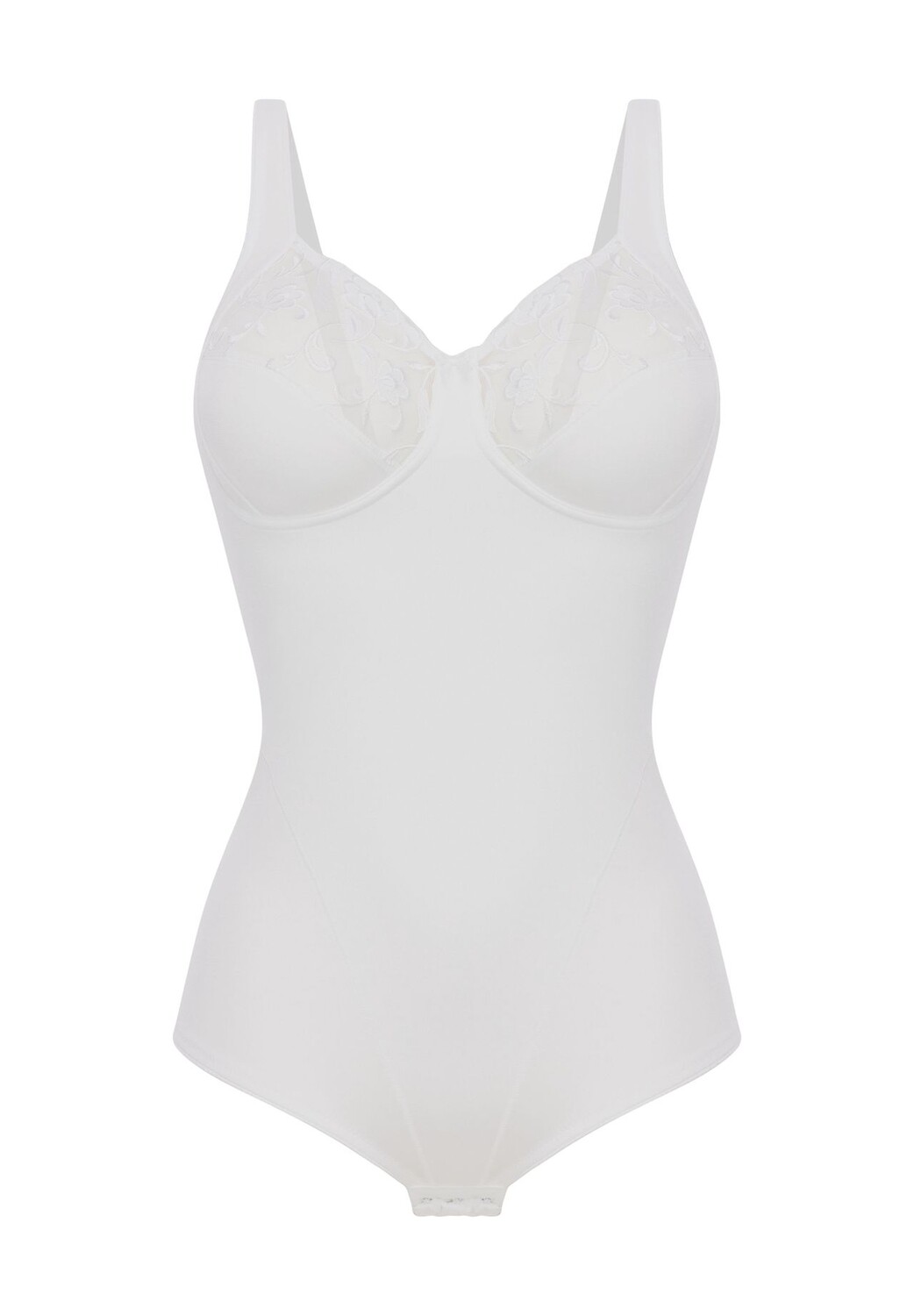 

Женское боди без косточек с цветочной вышивкой Moments felina, белый