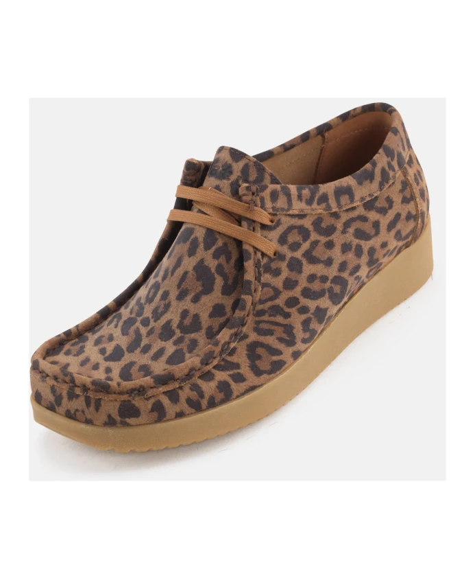 Леопардовые замшевые туфли Nature Footwear, коричневый — фото 4