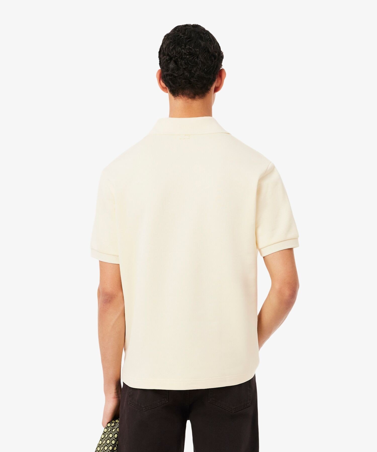 Рубашка-поло LACOSTE из флиса, Ivory — фото 2