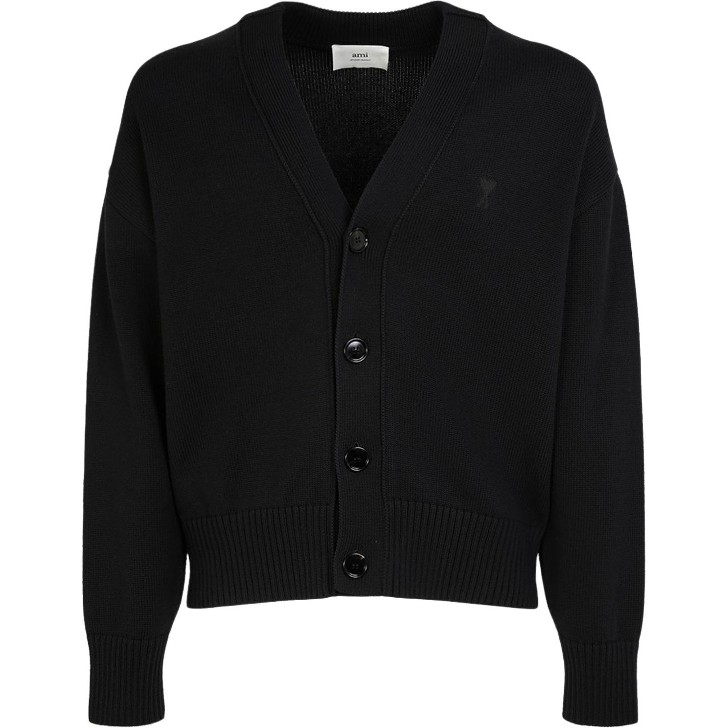 

Кардиган Ami Paris с пуговицами и V-образным вырезом AMIPARIS, черный