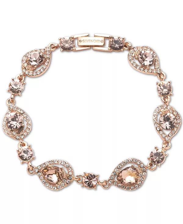 

Браслет с грушевидным кристаллом и орбитальной гибким креплением Givenchy, pink