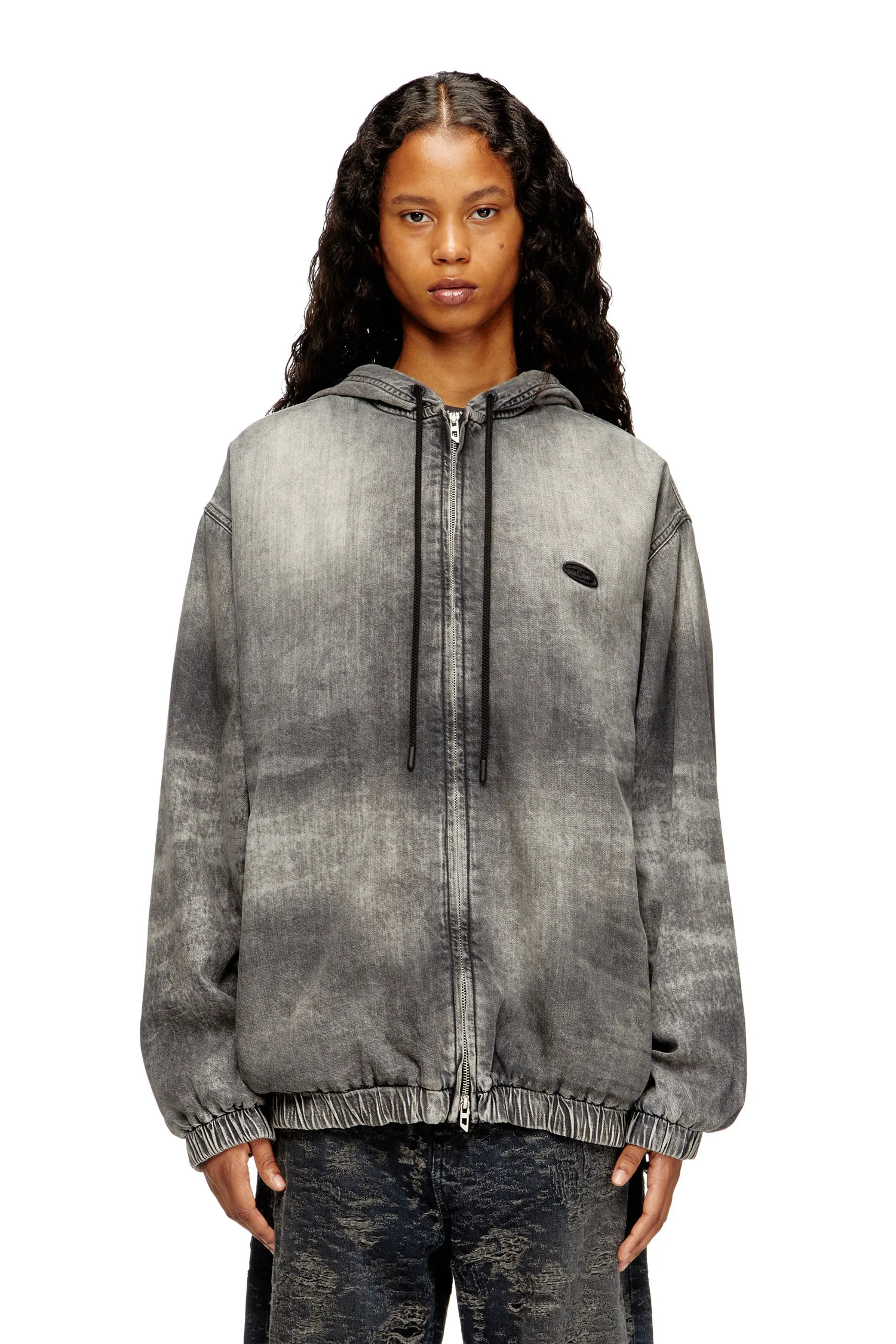 Мужская джинсовая куртка-блузон D-OFFY-S Diesel, цвет Black — фото 3