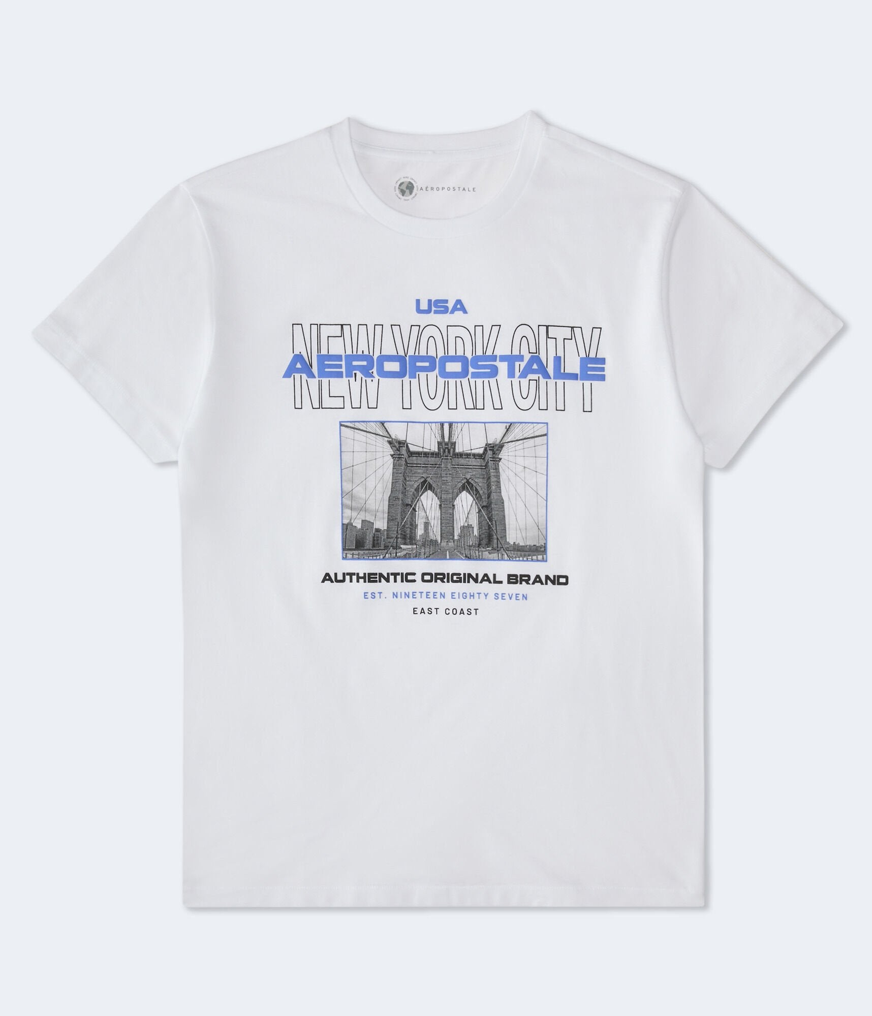 

Футболка Aeropostale с рисунком Бруклинского моста, цвет bleach