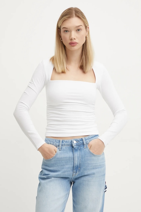 

Лонгслив Abercrombie & Fitch, белый