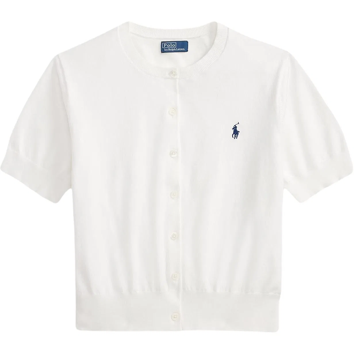 Кардиган с коротким рукавом Polo Ralph Lauren белый