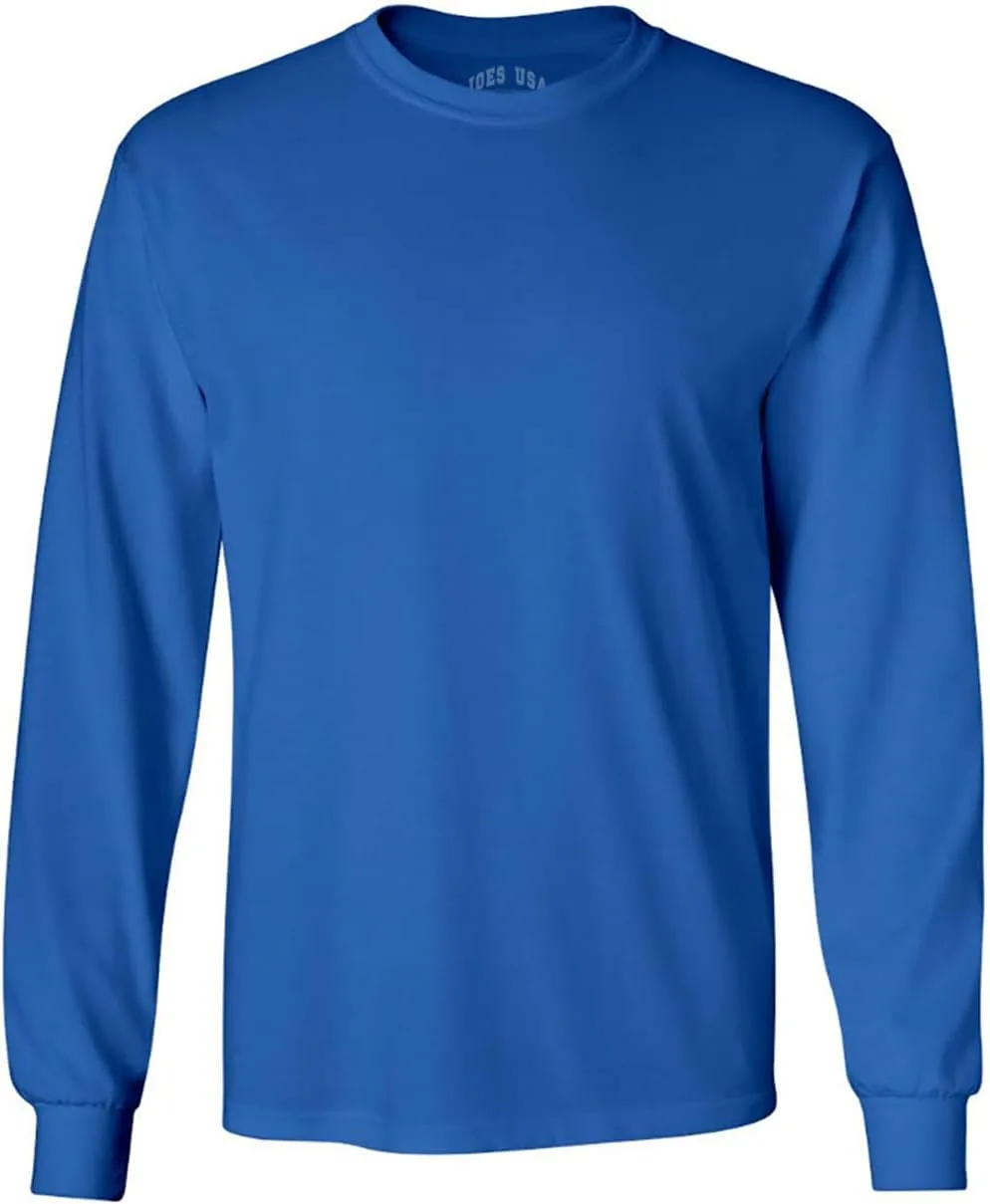 

Футболка Joe's USA мужская с длинным рукавом, Heavyweight Cotton, Regular, Big & Tall