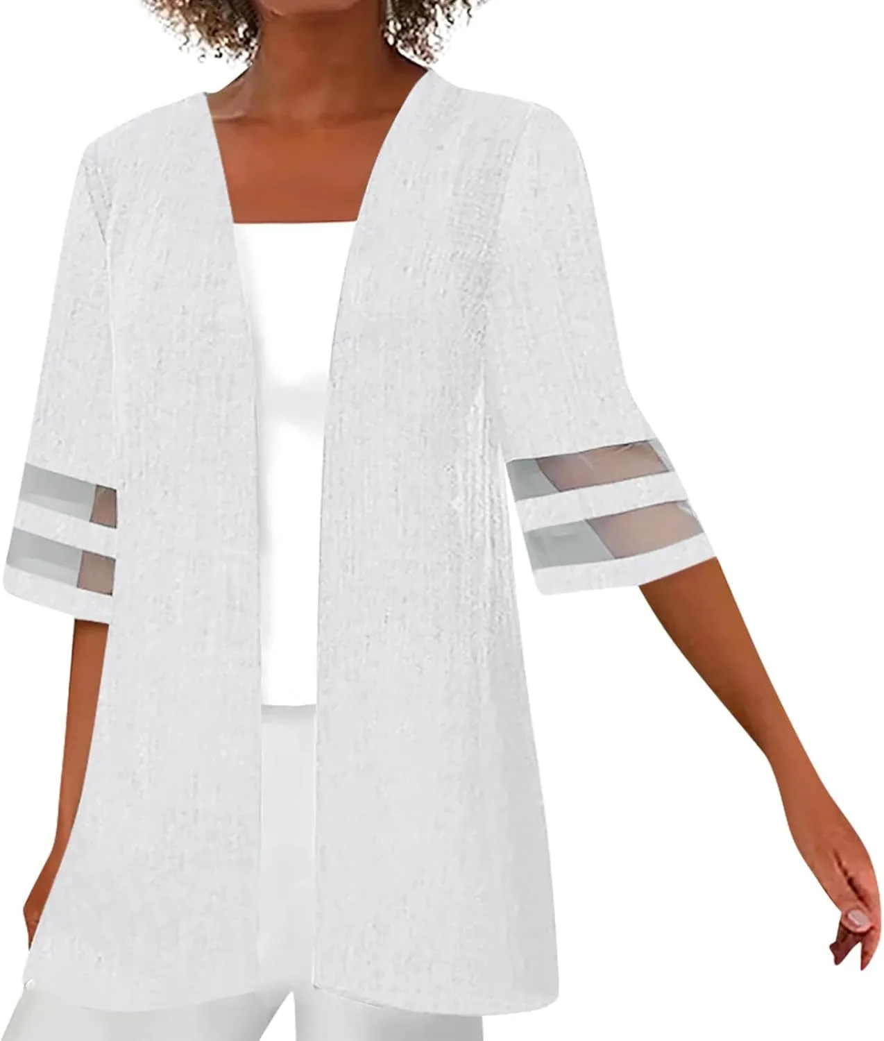 

Кардиган для женщин 2025 весна с рукавом 3/4 FlekmanArt