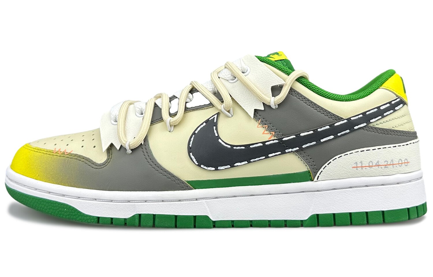 

Кроссовки Nike Dunk Skateboarding Shoes Men Low-top Yellow, серый