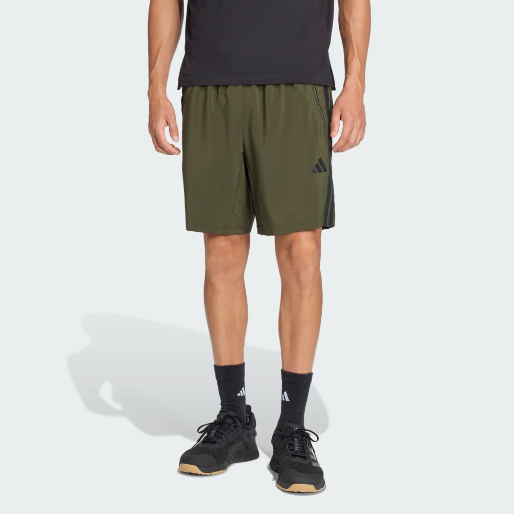 

Спортивные шорты Adidas Essentials Training 3-Stripes Woven Shorts, цвет Night Cargo