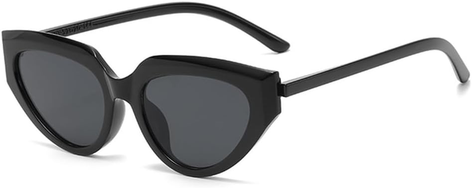 

Винтажные солнцезащитные очки «кошачий глаз» для женщин, маленькая оправа, ретро-очки с защитой от УФ-излучения UV400, модные аксессуары в стиле стритвеар MTZJH, Black Grey