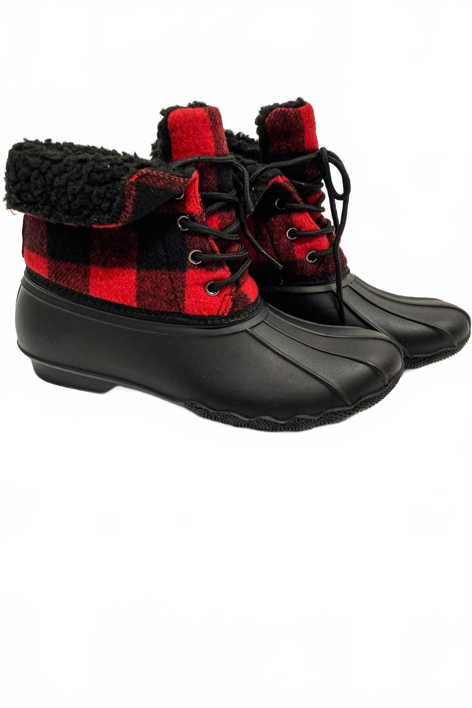 Женские утепленные ботинки Duck Boots в клетку Buffalo Very G, Buffalo Plaid — фото 3