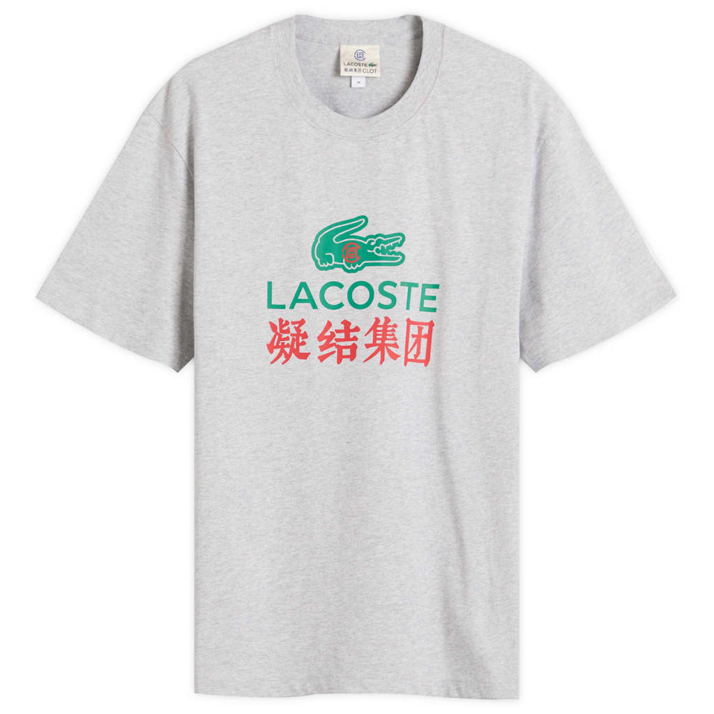 

Футболка X Clot Lacoste, серебряный